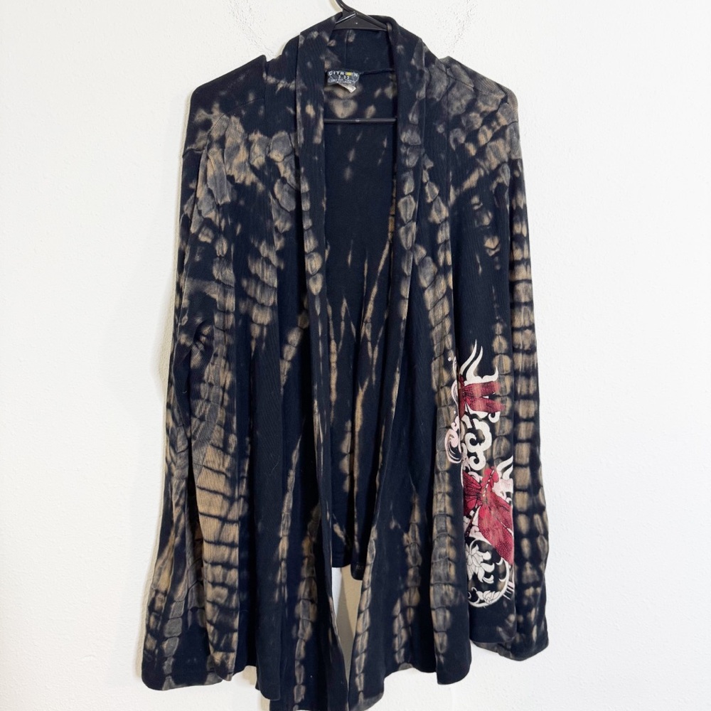 Citron Santa Monica thirty point thirty tee tie dye knit cardigan